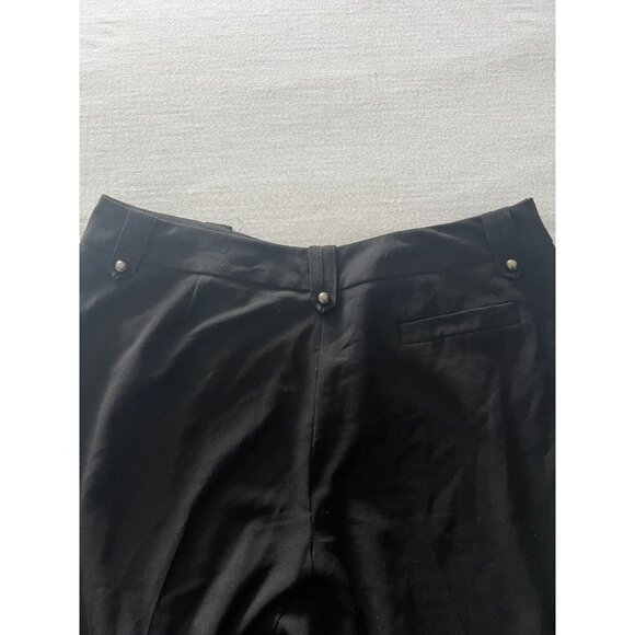 Larry Levine Black Stretch Pants Size 16 Womens With Button Detailing - Picture 6 of 7